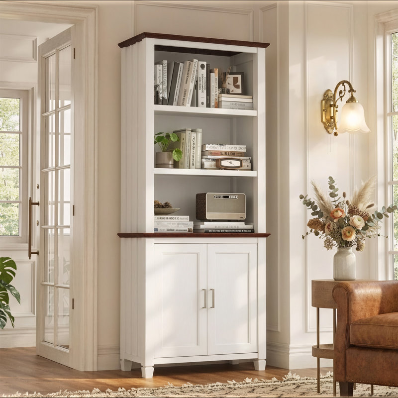 Ashantey 71" Storage Bookcase with 3-Tier Shelf