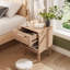 40cm W Solid + Manufactured Wood Bedside Table