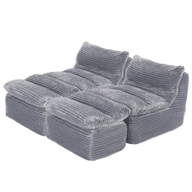 Canapé-lit rembourré 31,5 po sans assemblage requis, Gris