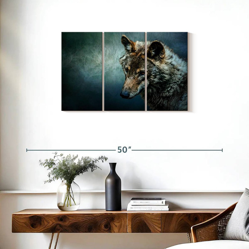 Loup solitaire, H 20 po x l 33 po