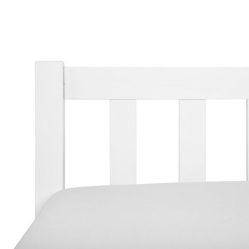 Persephone Solid Wood Bed, White, European Single (90 x 200 cm)