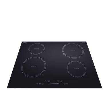 Summit Appliance 30-in 4 Elements Coil Stainless Steel Electric Cooktop in  the Electric Cooktops department at