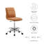 Ripple Armless Vegan Leather Drafting Chair In Black White-1984504249-1984504250