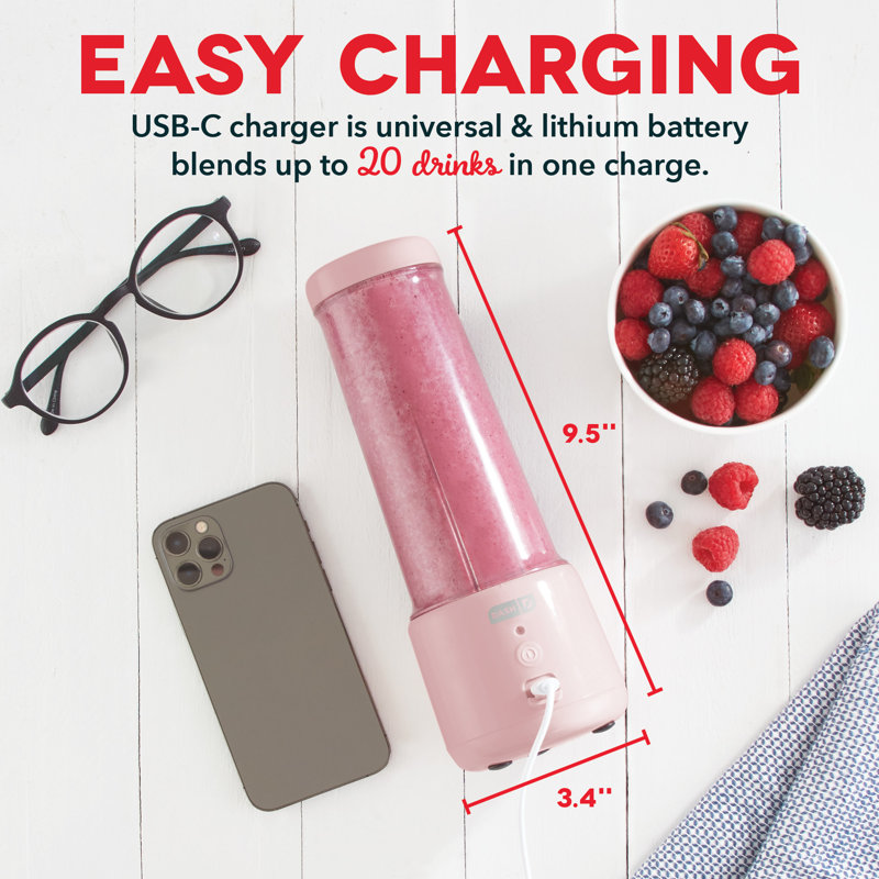 Dash Portable USB Blender, Pink