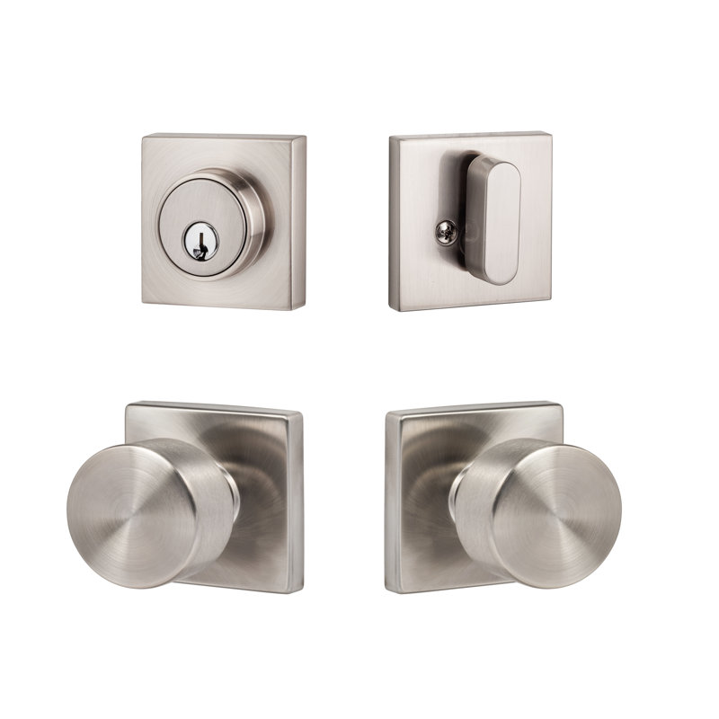 Ensemble de boutons de passage Bergen, Nickel satiné
