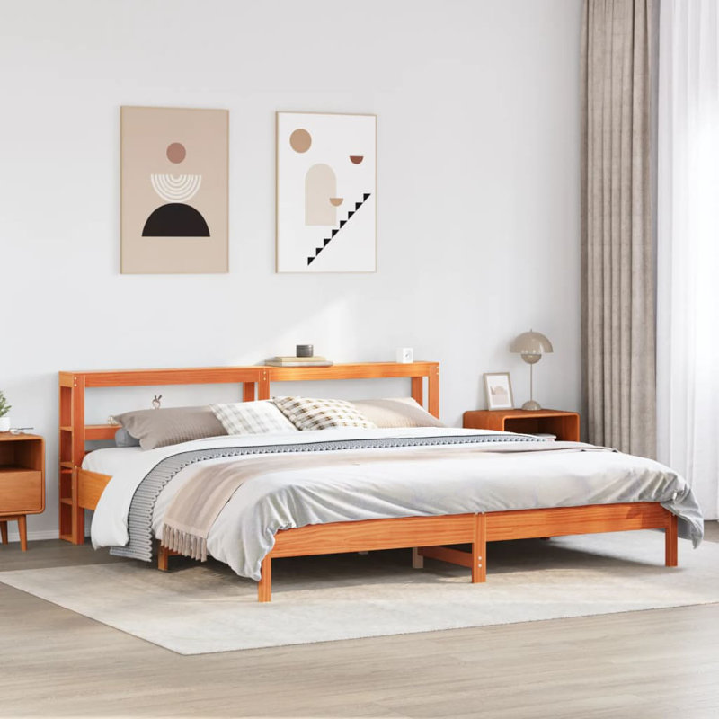 Storage Bed, Wax Brown, 200 x 200cm