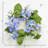 16" Artificial Hydrangea and Green Leaves Wreath-1438909959