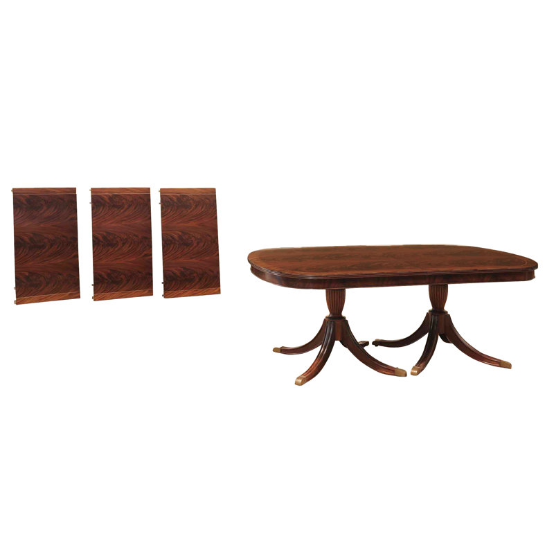 Custom Fit Classics Oval Mahogany Wood Dining Table