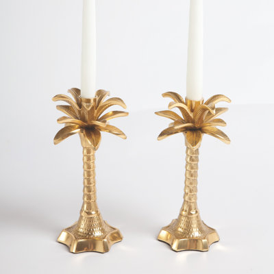 Set of 2 3.75 " Aluminum Candlestick