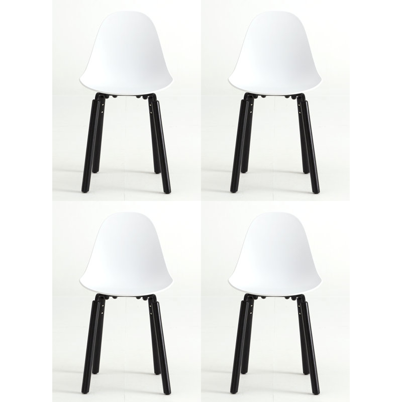 Chaise d'appoint Ta - Base Yi - Noir, Blanc / noir