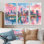 «Pink Toronto Cityscape View I - City Toronto», ensemble d'art mural