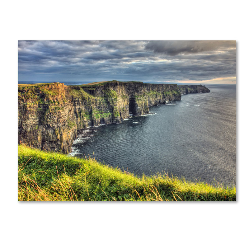 " Cliffs Of Moher Ireland " by Pierre Leclerc, 14" H x 19" W x 2" D