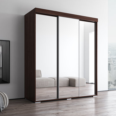 Armoire en wengé 71 "avec miroir Aria