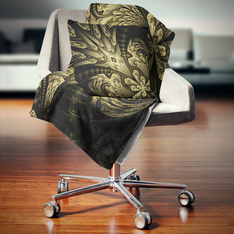 Coussin floral à grand pétales, 18 po x 18 po, Coussin décoratif