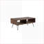 Table basse vintage en bois récupéré pour le salon - pliable, peu encombrant avec rangement ouvert