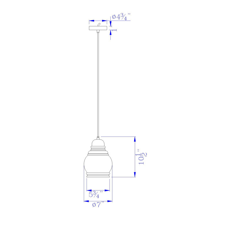 Luminaire sphère suspendu 1 lumières simple Germain