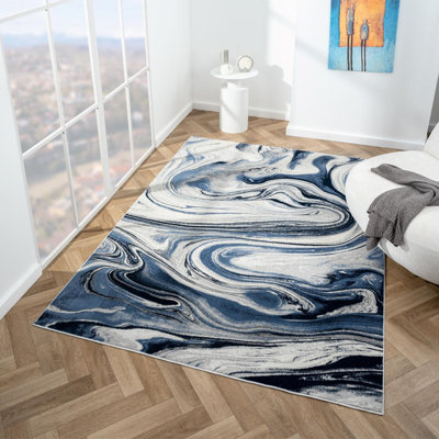 Tapis abstrait tourbillon de marbre