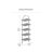 Corle 72" H x 24" W x 14" D 5-Tier Ladder Iron Bookcase Chalk White-490348470