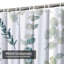 Rideau de douche Floral avec 12 crochets Eucalyptus-1837386388