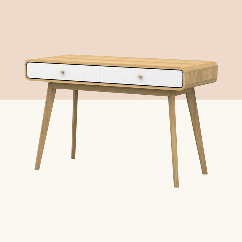 Justine Writing Desk, Oak/White