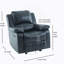 Fauteuil inclinable et oscillant bleu en cuir-664949916-664949922