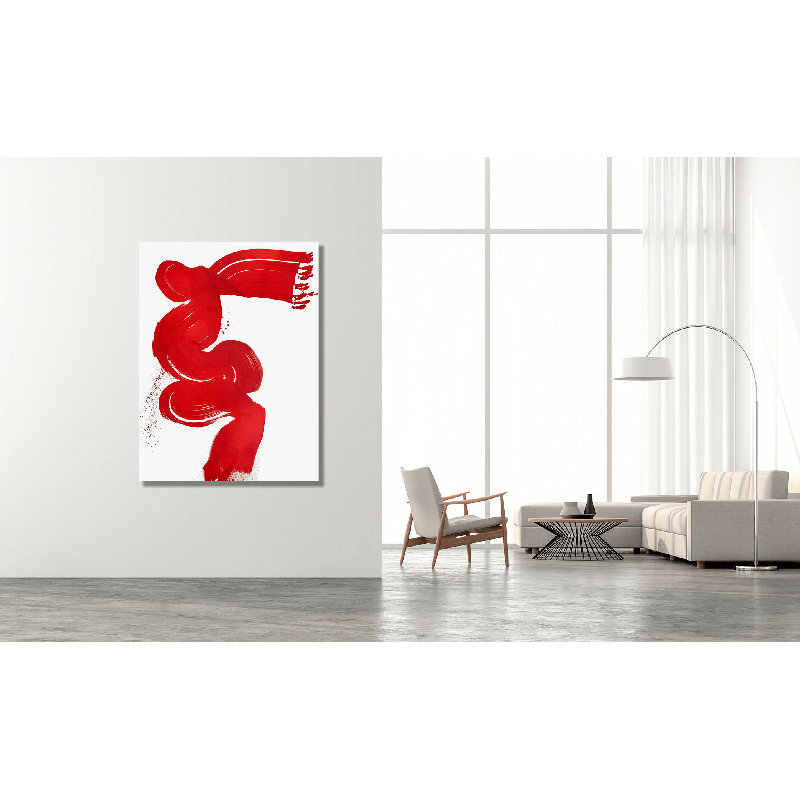 Red Current - Artist Enhanced Canvas Print, 24" H x 20" W x 1.75" D, Brown Framed Canvas