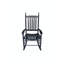 Chaise berçante en bois NOIR, sans passe-partout