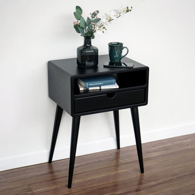 Clemmons Colletti 1 - Solid Wood Nightstand with Drawer