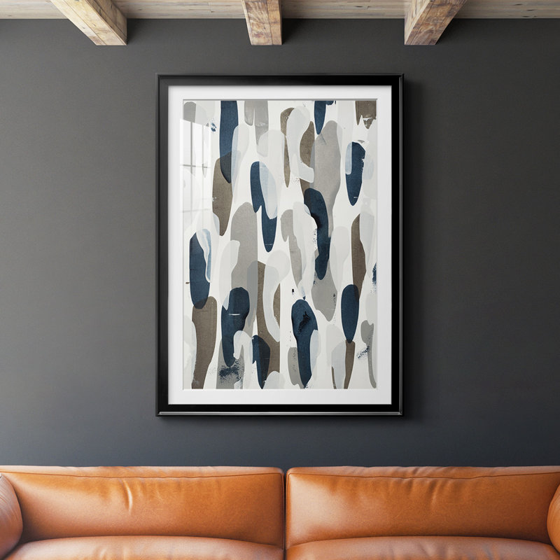 35_River? S Run, reproduction encadrée de qualité supérieure - prête à être accrochée, H 24,5 po x l 18,5 po x P 1 po, Noir