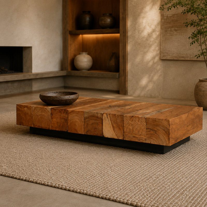 Caid Solid Wood Beam Coffee Table 
