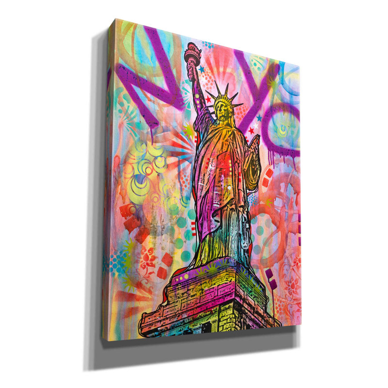 «Liberty» par Dean Russo, art mural sur toile, H 16 po x l 12 po x P 0,75 po