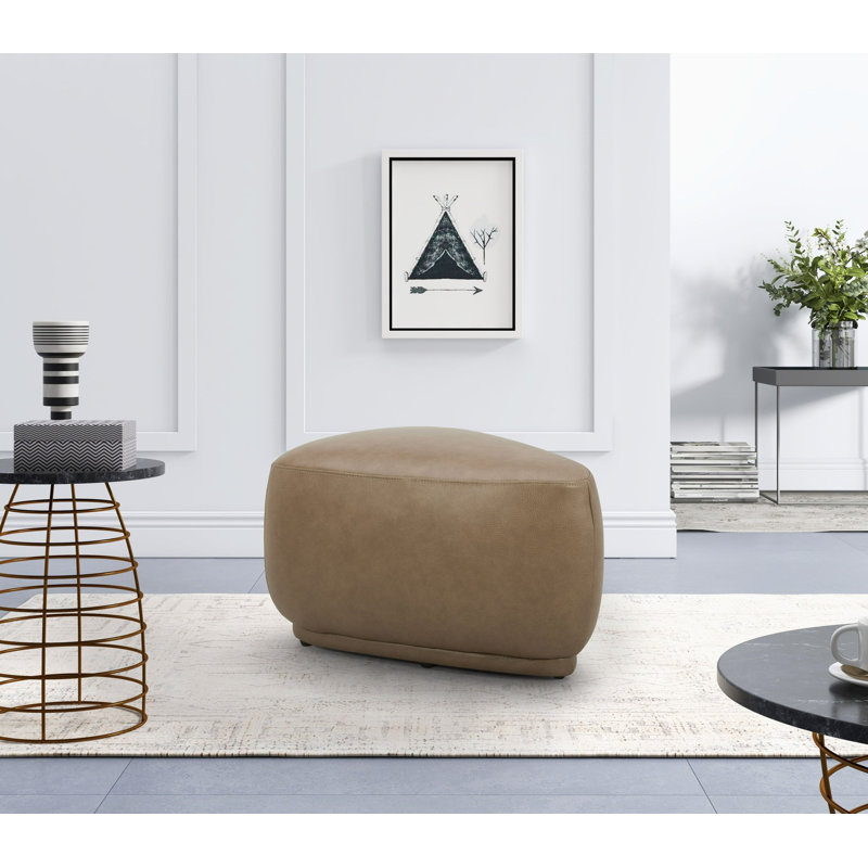 Kartikeya Leather Ottoman