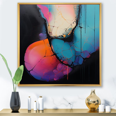 «Blue and Pink Cubist Ink Expression I», impression d'art mural fractal