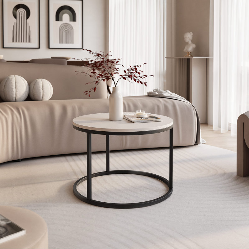 Coffee Table with Storage, Cashmere, Black, 42 cm H x 60 cm L x 60 cm W