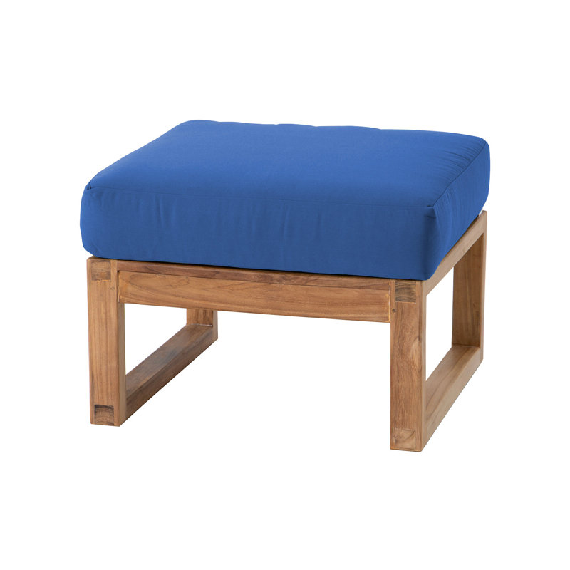 Repose-pieds avec coussin Sunbrella, Saphir
