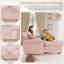 Chaise longue en velours côtelé d'intérieur avec repose-pieds Corduroy-1716704179