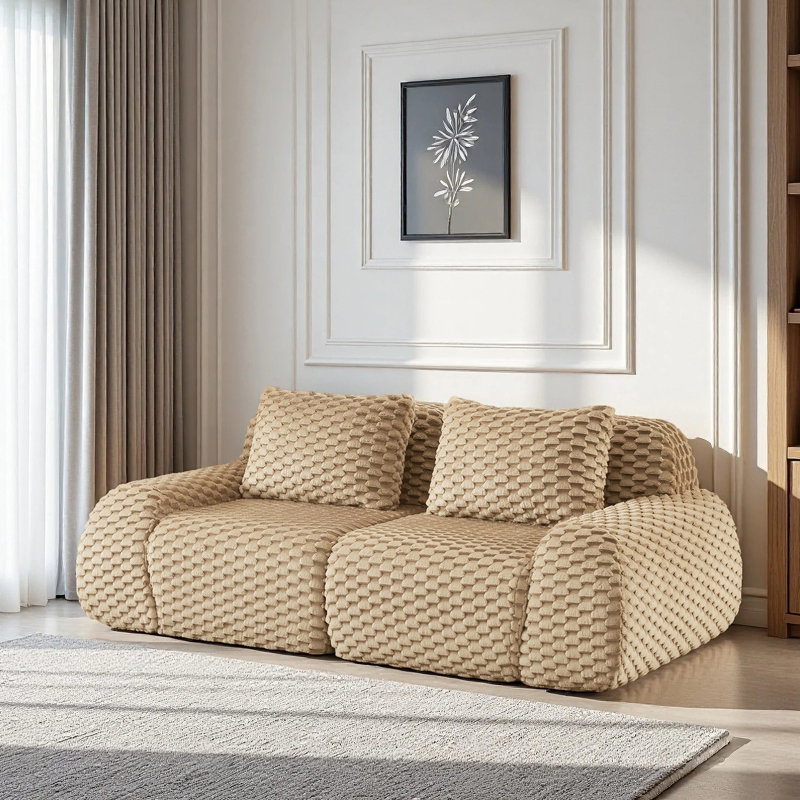 Canapé modulaire de 82 po Boneless Couch, Chameau