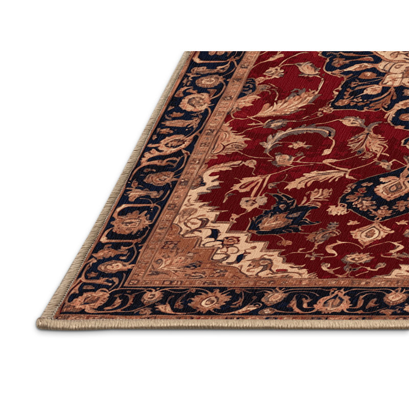 Tapis brun lavable à la machine, Carré 7 pi