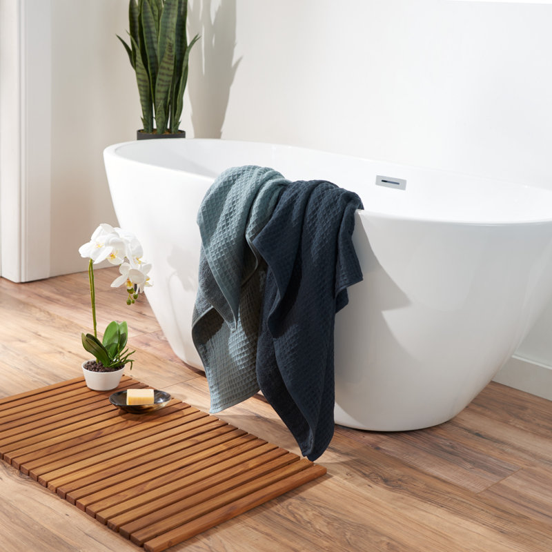 Waffle Twist 100% Cotton Hand Towel, Ebony