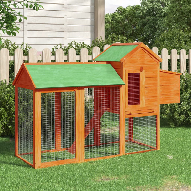  Poulailler brun 76 po x 25,6 po x 46,1 po pin massif