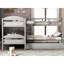 Lit simple superposé en forme de L avec lit gigogne gris - Fabrication en bois massif Solution polyvalente pour les familles