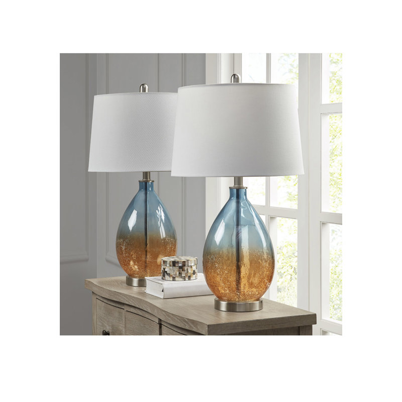 Lampe de table en verre Seianna