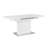 Benae Contemporary Pop-Up-Extendable White Glass Dining Table