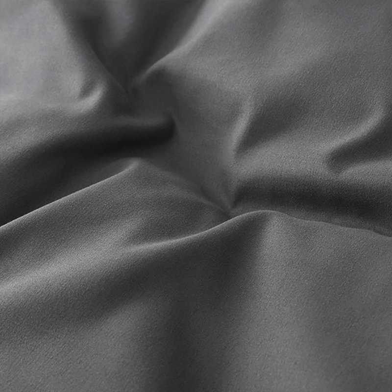 Plain Microfibre Reversible Contemporary Quilt Duvet Cover with Pillowcases, King Duvet Cover - 2 Standard Pillowcases, Grey