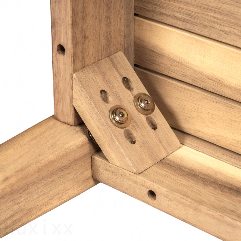 Causeuse d'extérieur en teck beige