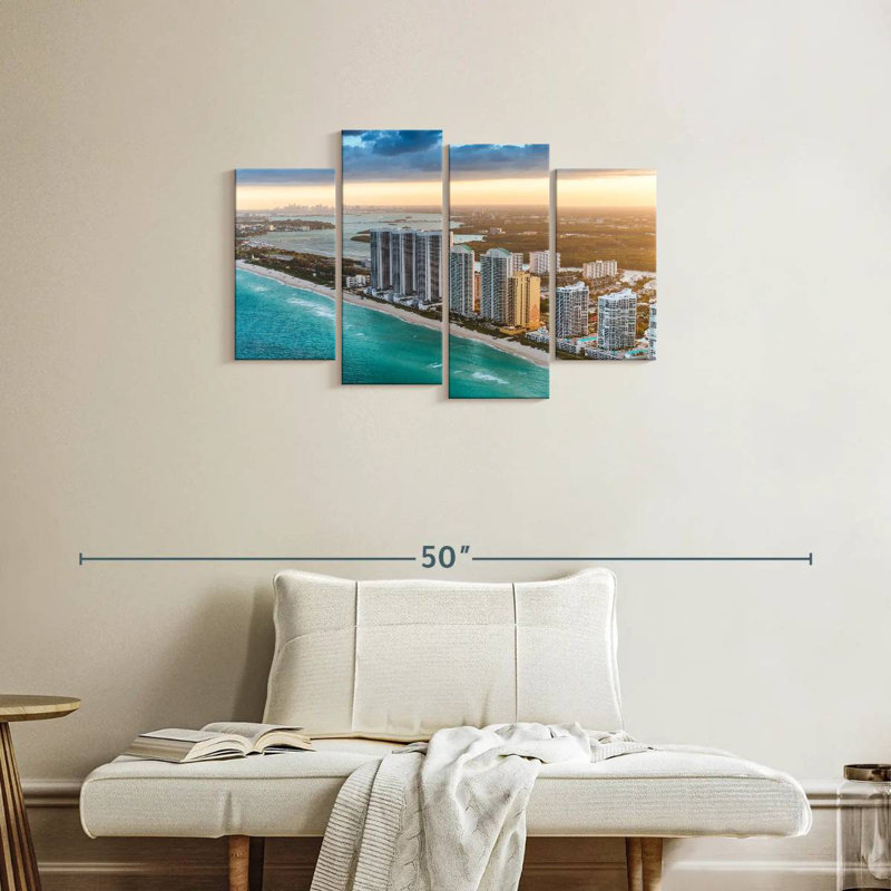 Vanna Miami Beach Skyscrapers, 22" H x 36" W