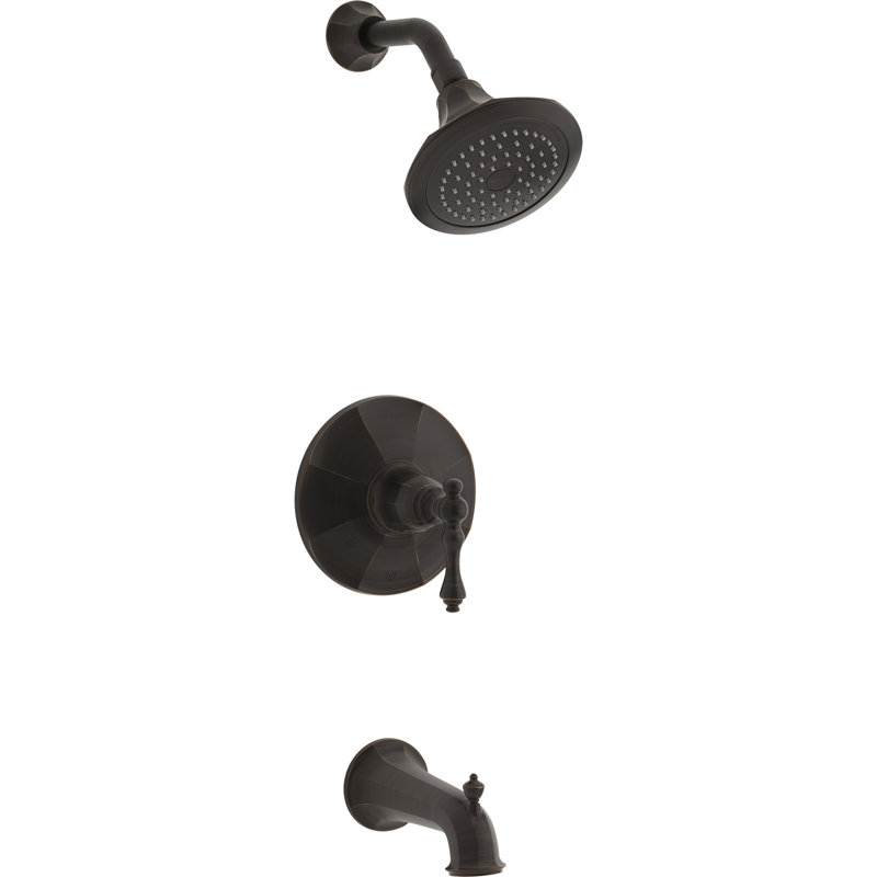 Robinet de baignoire et douche Kelston, Bronze frotté à l'huile