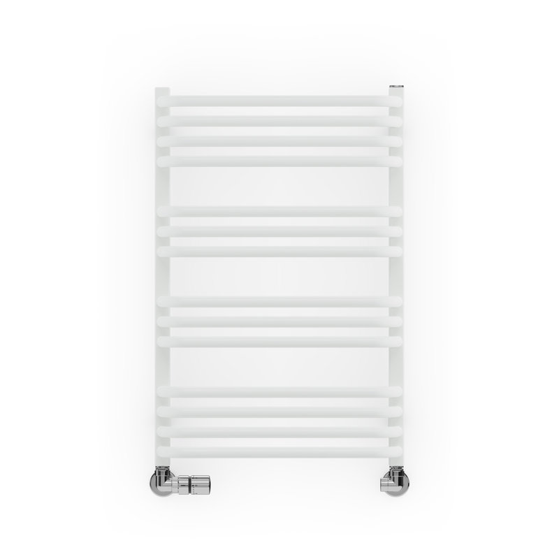 Alex Heated Towel Rail, White, 76 cm H x 50 cm W x 12 cm D