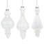 Iced  Teardrop Ornament - 5 To 6 Inches Set Of 6