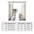 Clear Freestanding Pet Gate with Door-196312845
